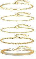 Gold Plated Stackable Bracelet Set for Women