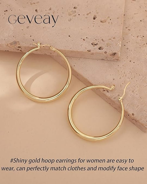 40mm Gold Hoop Earrings