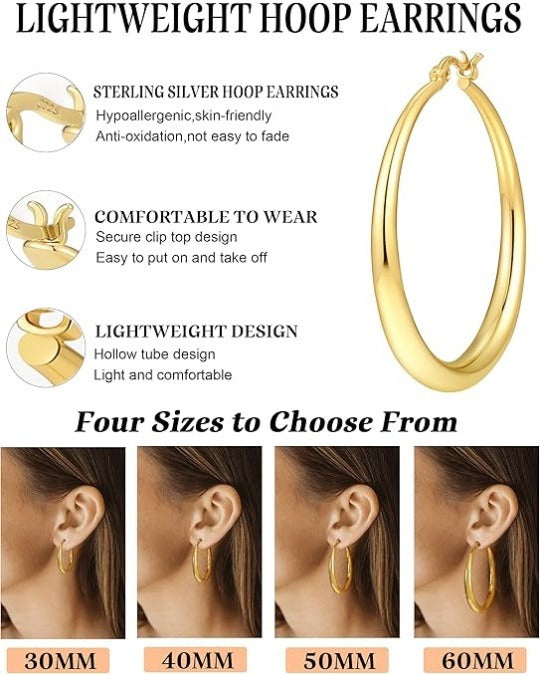 40mm Gold Hoop Earrings